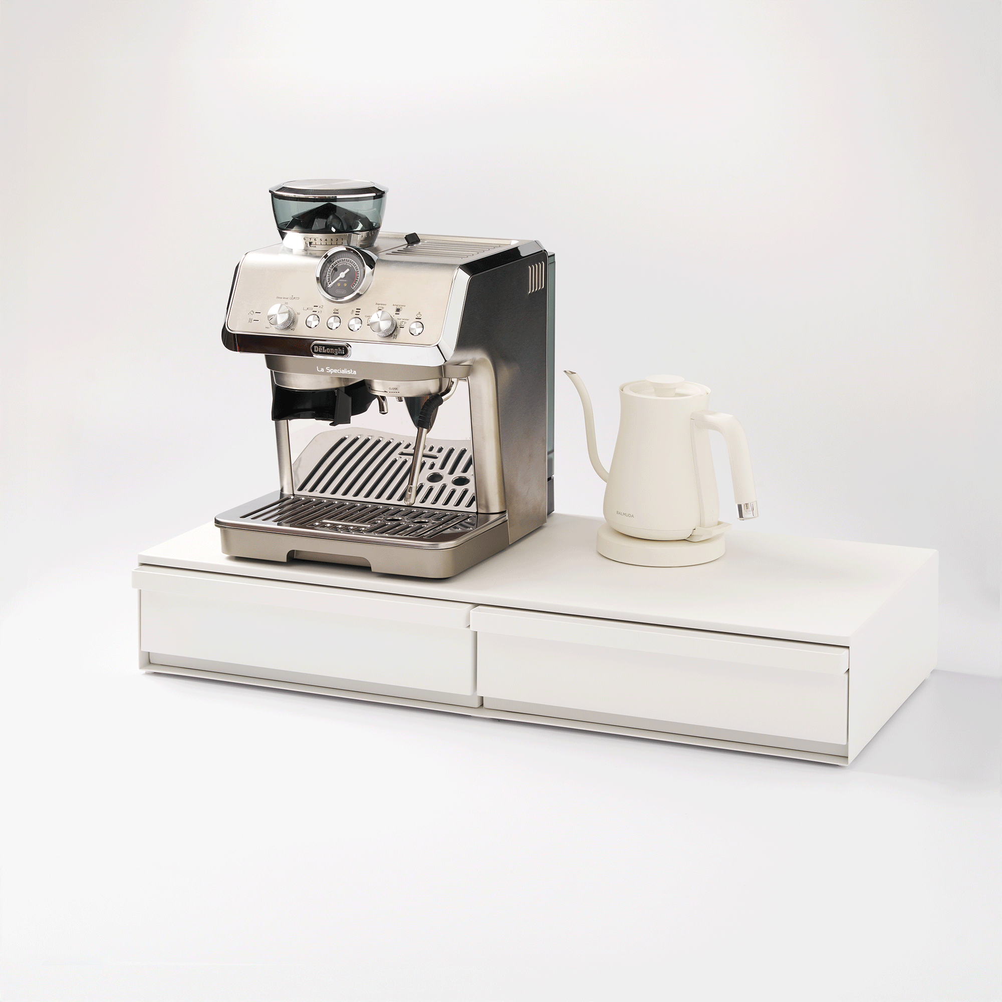 Countertop Drawer with Pull-Out Shelf - Wide - Steel