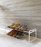 Stackable Shoe Rack (7 H)  - Steel + Wood