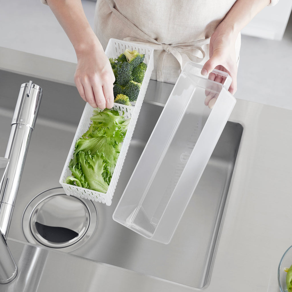 Refrigerator Colander with Lid & Divider