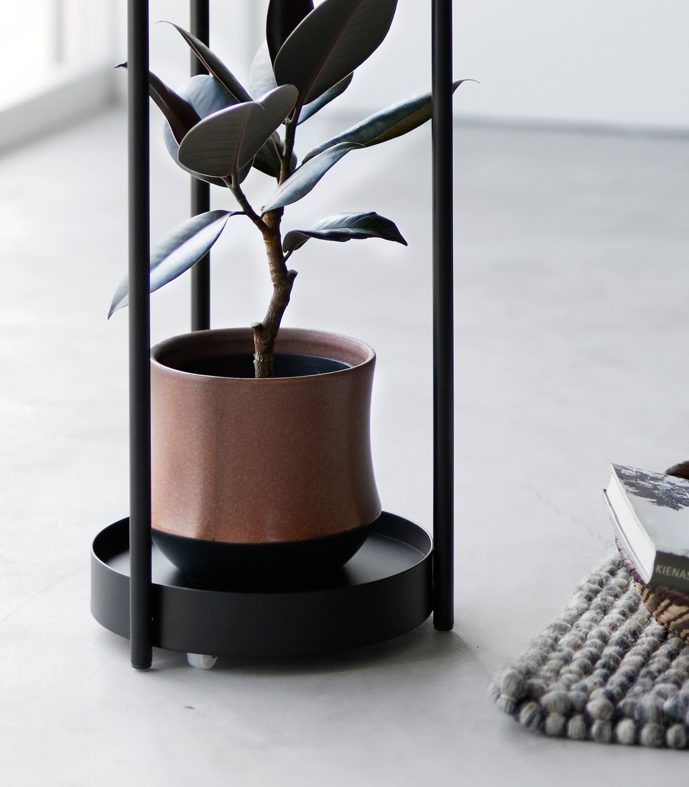 Two-Tier Rolling Plant Stand (28 H)  - Steel