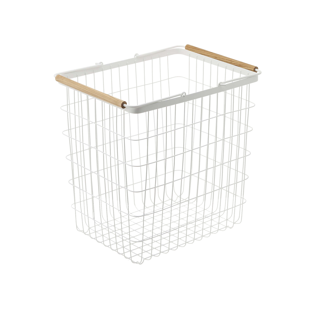 Wire Basket - Two Sizes - Steel + Wood