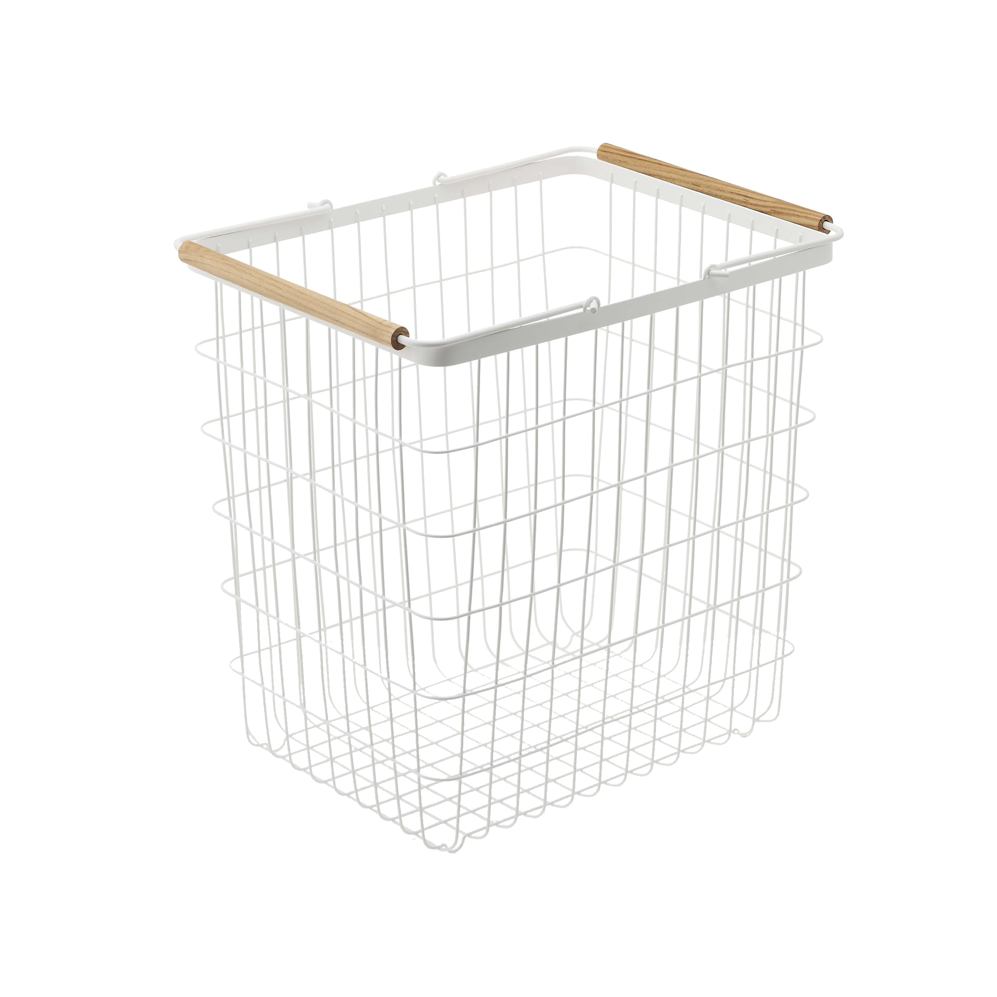 Wire Basket - Two Sizes - Steel + Wood