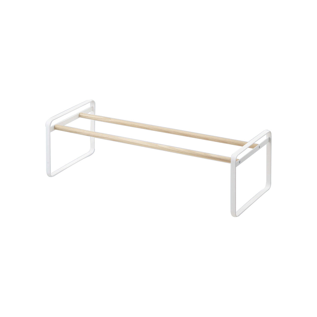 Stackable Shoe Rack (7 H)  - Steel + Wood