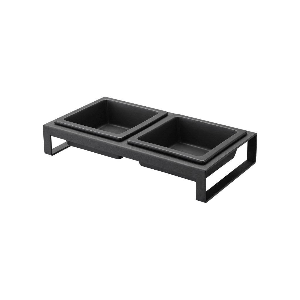 Pet Food Bowl - Steel + Ceramic