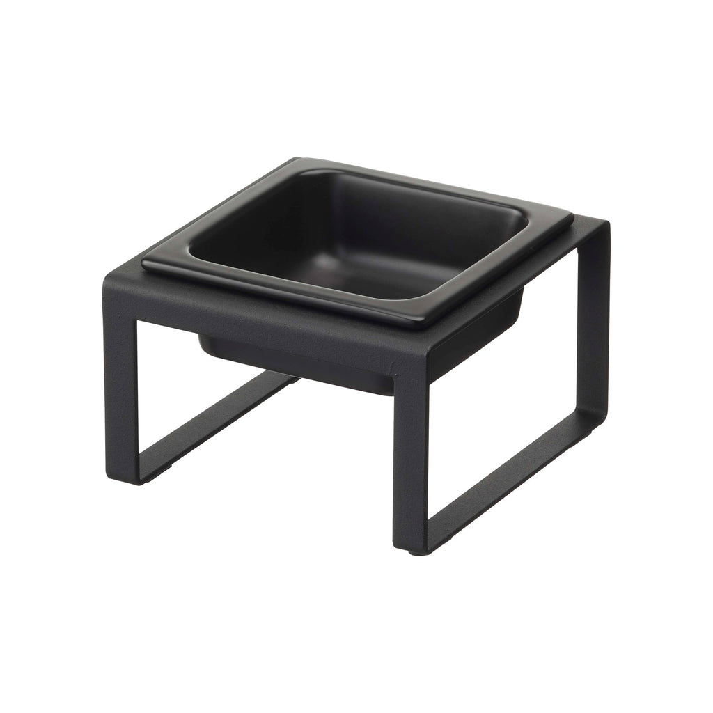 Single Pet Food Bowl - Tall - Steel + Ceramic