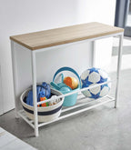 Entryway Storage Organizer & Bench (18 H)  - Steel + Wood