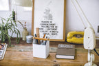 Pen + Desk Organizer - Small - Steel + Wood