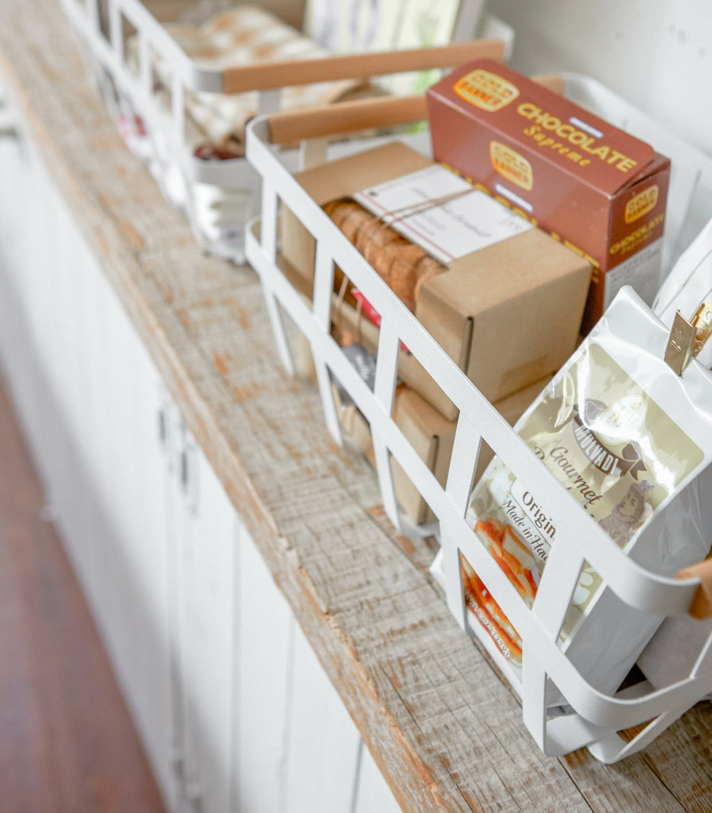 Storage Basket - Medium - Steel + Wood