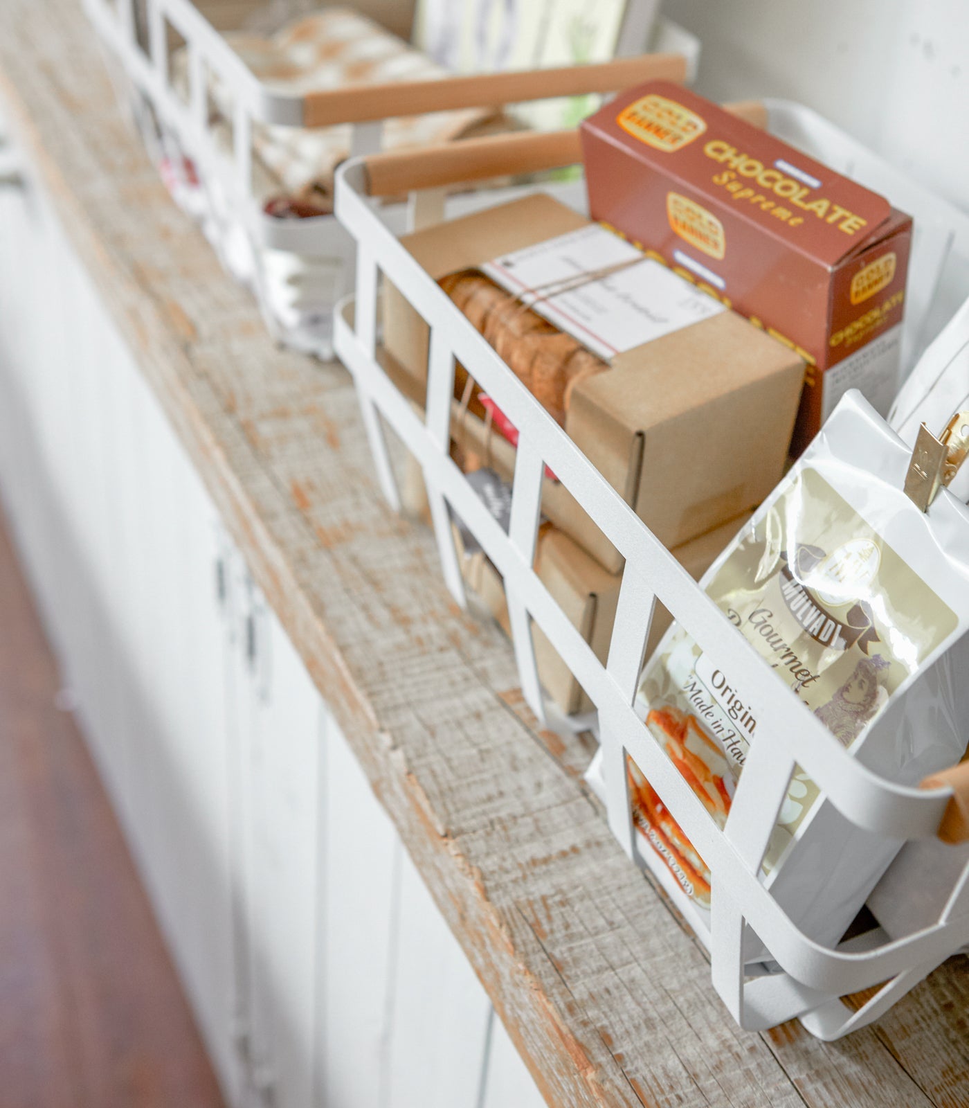 Storage Basket - Medium - Steel + Wood