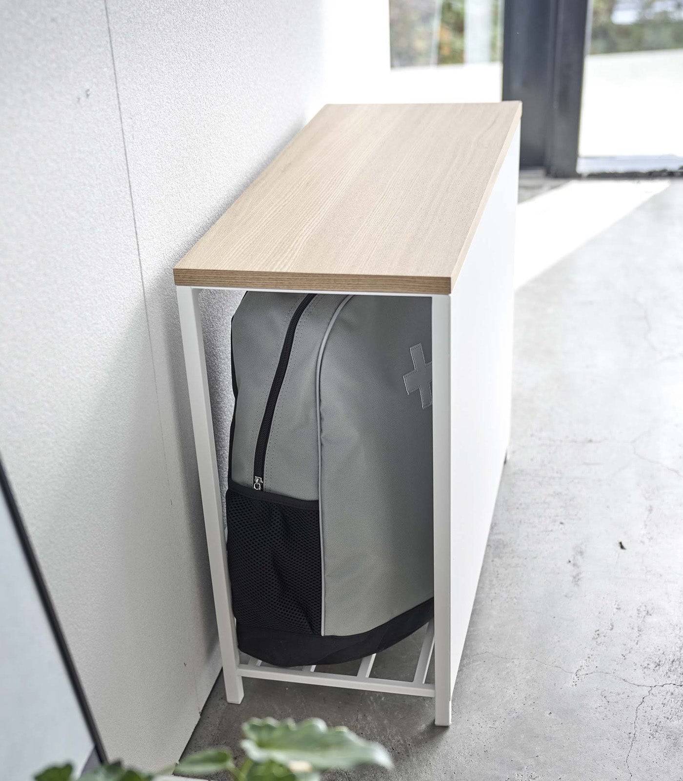 Entryway Storage Organizer & Bench (18 H)  - Steel + Wood