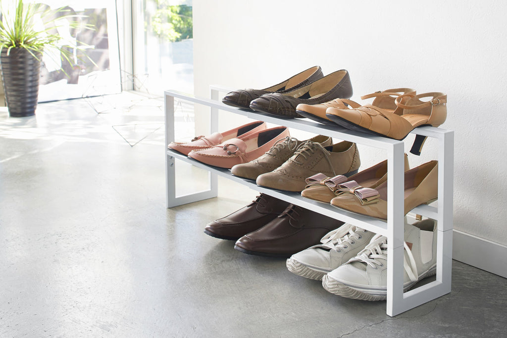 Two-Tier Expandable Shoe Rack (12 H)  - Steel