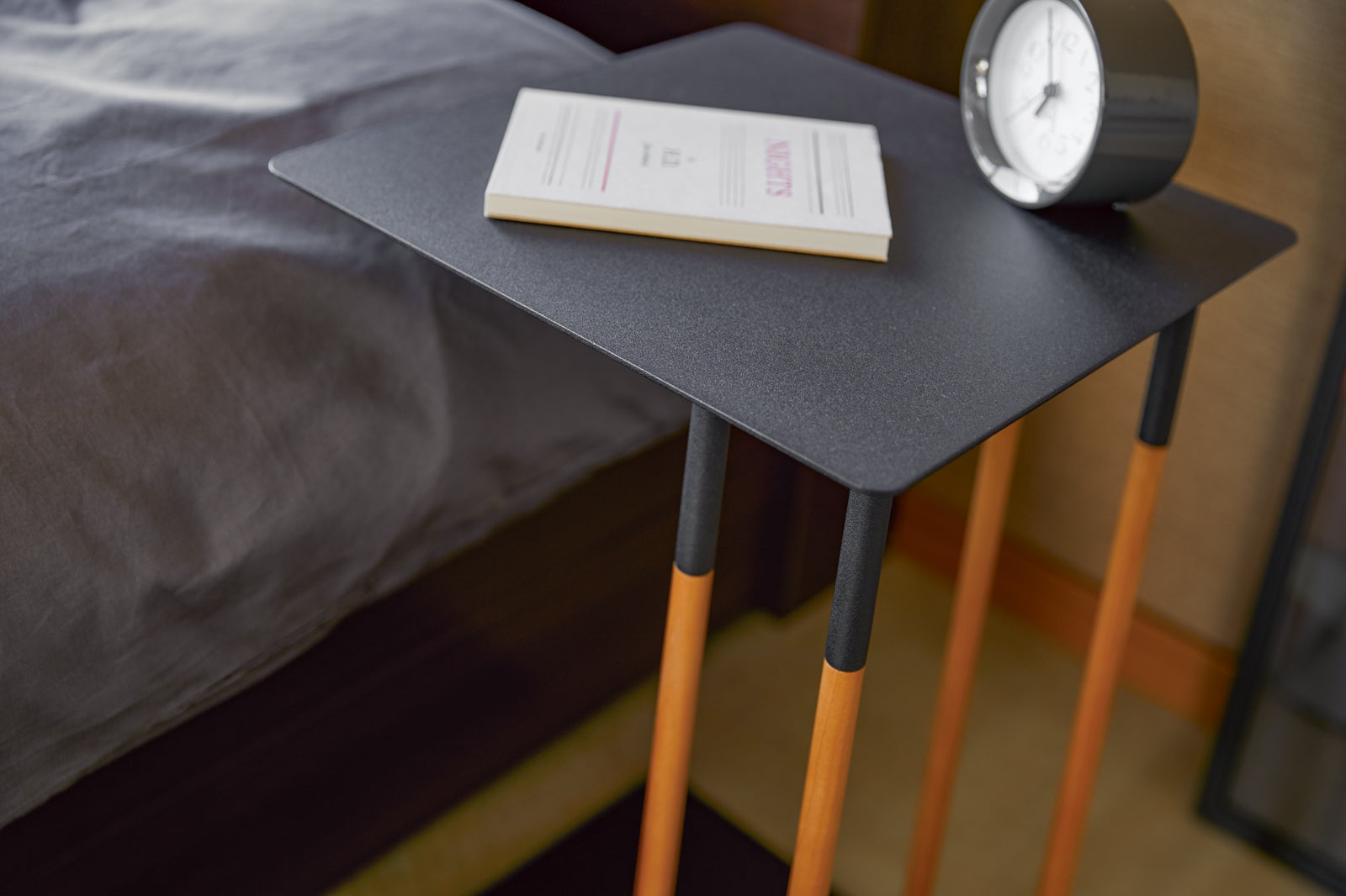 C Side Table (22 H)  - Steel + Wood