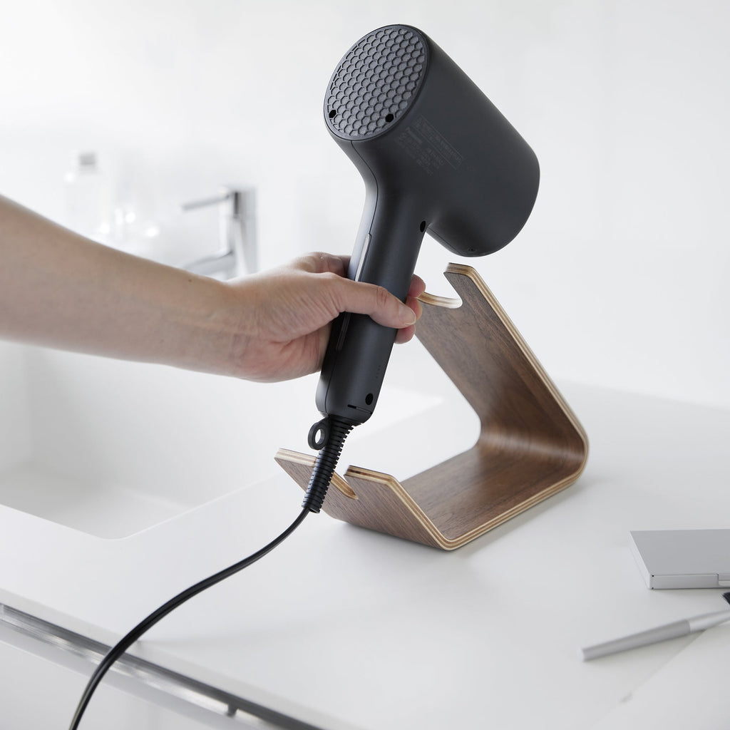 Hair Dryer and Iron Stand - Wood