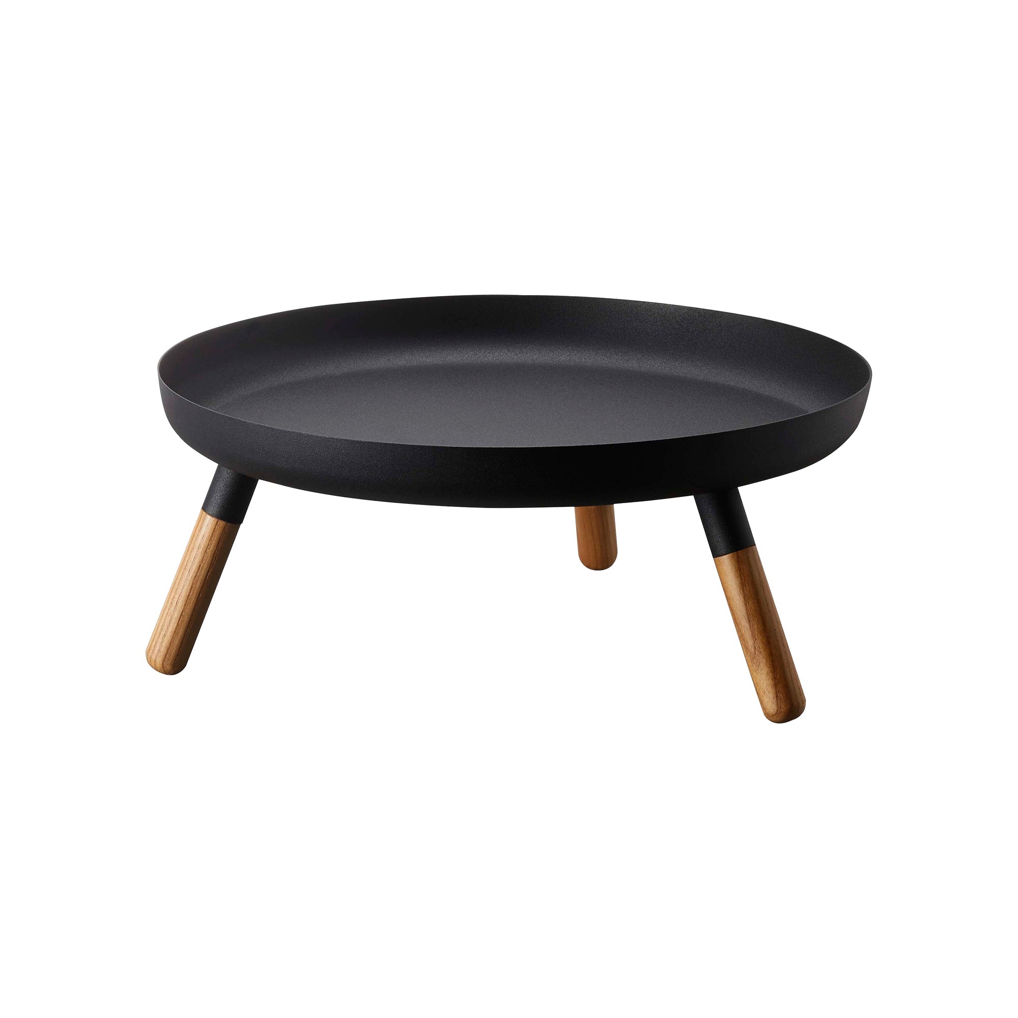 Countertop Pedestal Tray (5 H)  - Steel + Wood