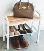 Shoe Organizer & Bench (18 H)  - Steel + Wood