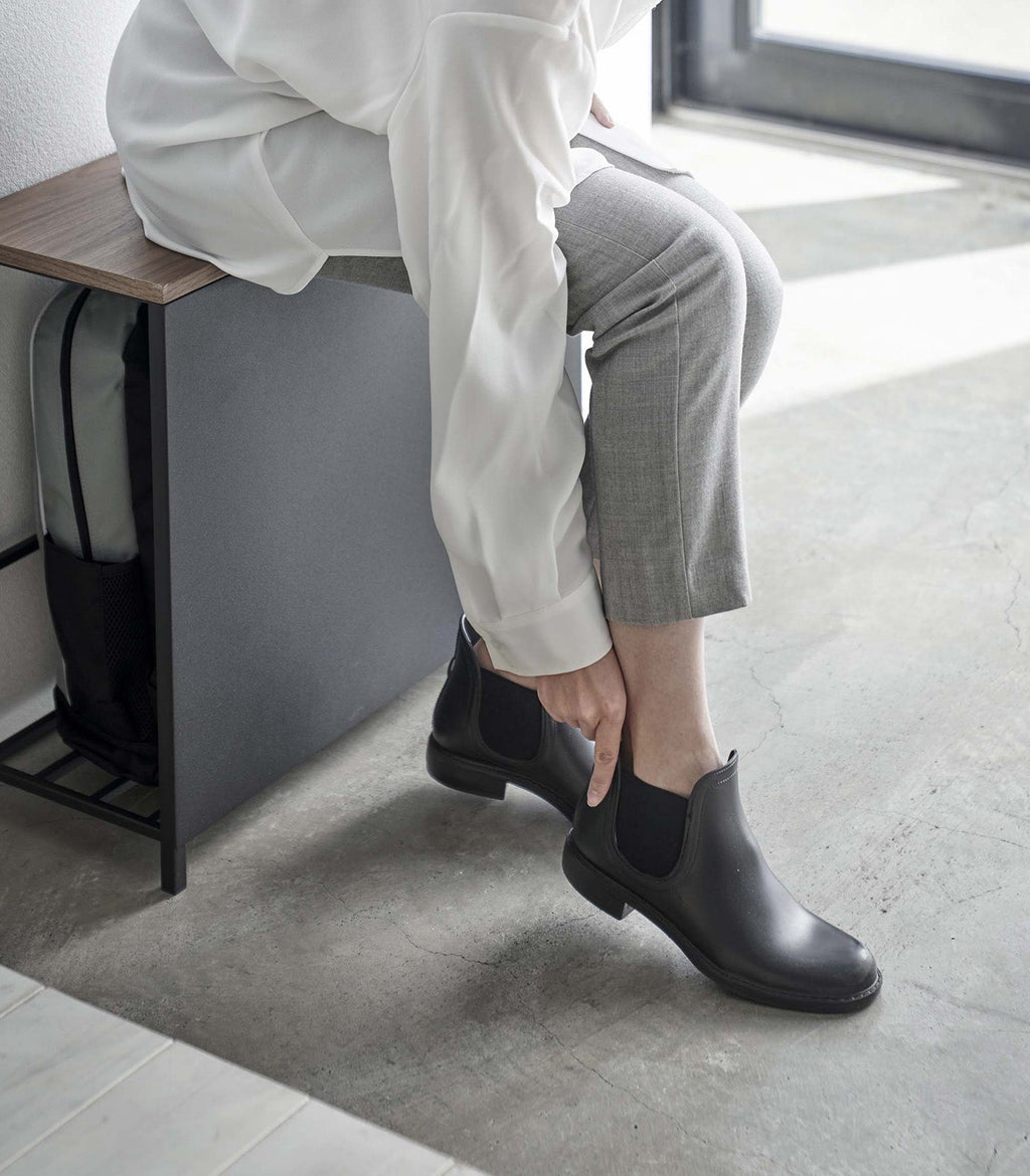 Entryway Storage Organizer & Bench (18 H)  - Steel + Wood