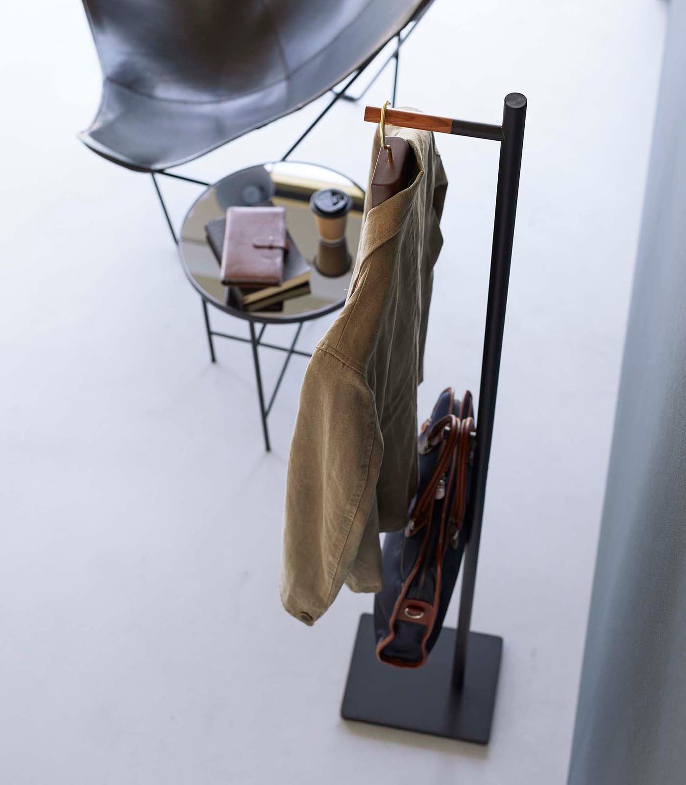 Coat Rack (63.98 H)  - Steel + Wood