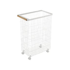 Rolling Wire Basket (24 H)  - Steel + Wood