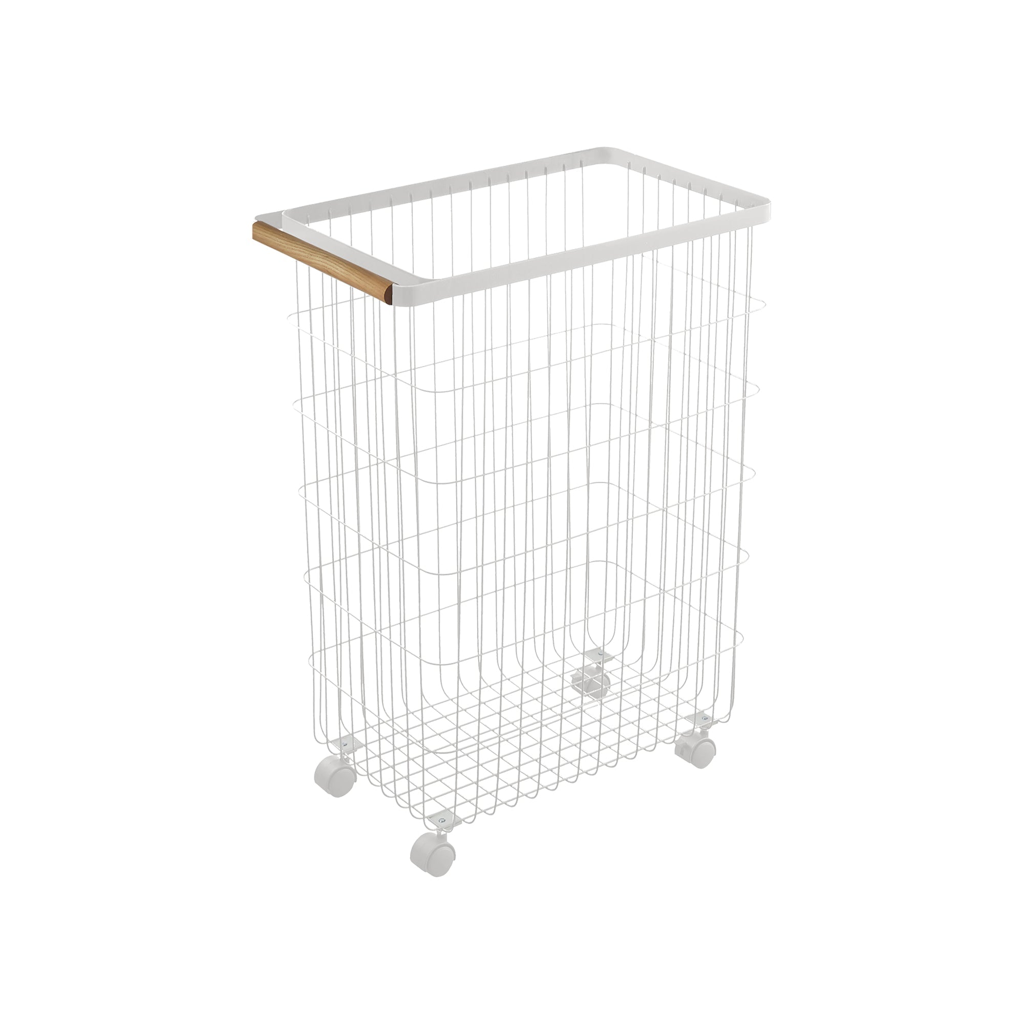 Rolling Wire Basket (24 H)  - Steel + Wood