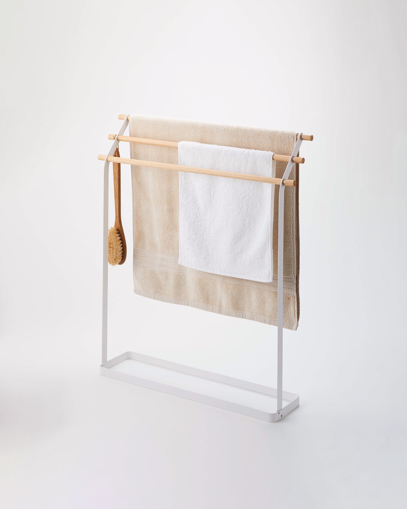 Bath Towel Rack (32 H)  - Steel + Wood