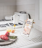 Tablet and Cookbook Stand - Steel + Wood