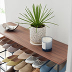 Rolling Five-Tier Shoe Rack (34.25 H)  - Steel + Wood