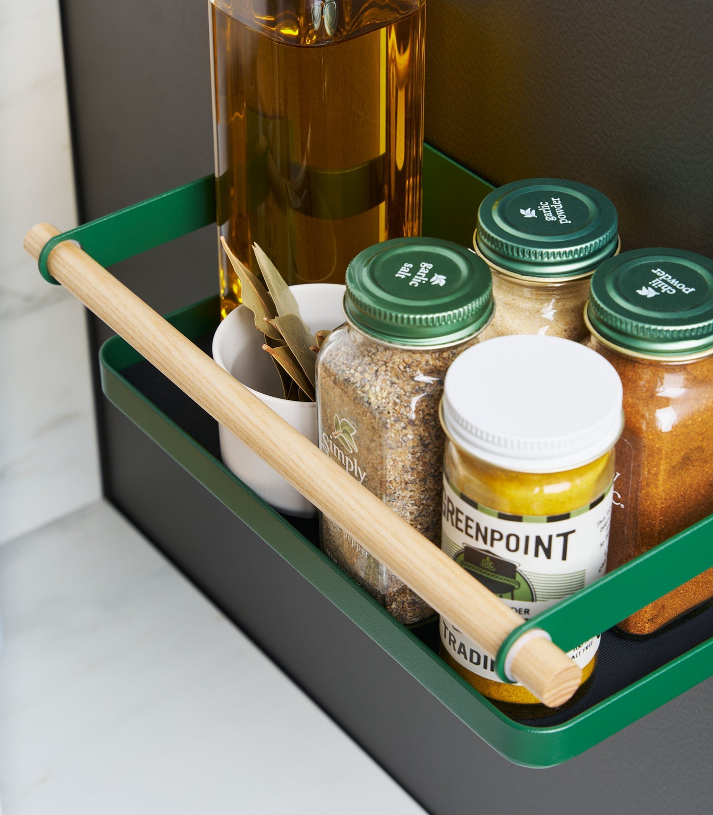 Magnetic Storage Caddy - Steel + Wood