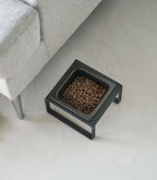 Single Pet Food Bowl - Tall - Steel + Ceramic