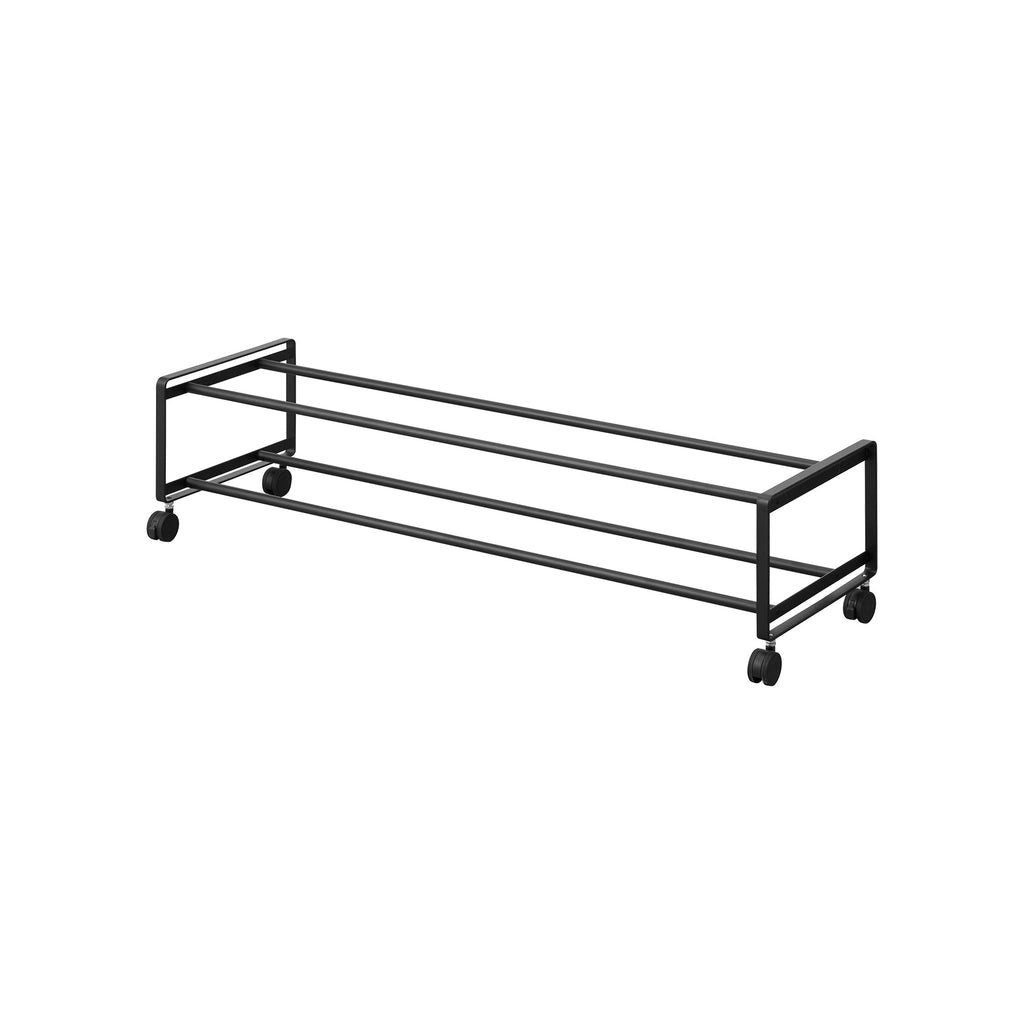 Two-Tier Rolling Shoe Rack (8 H)  - Steel
