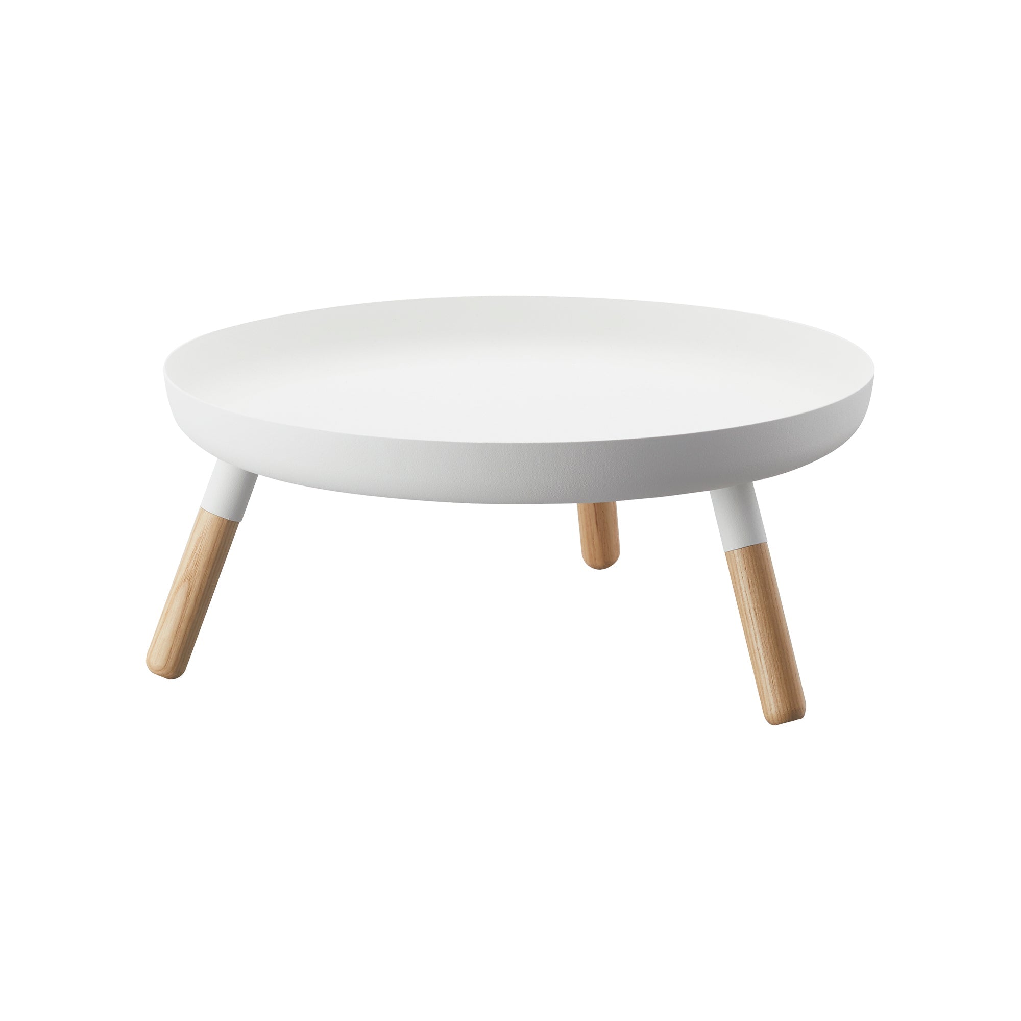 Countertop Pedestal Tray (5 H)  - Steel + Wood