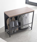 Entryway Storage Organizer & Bench (18 H)  - Steel + Wood