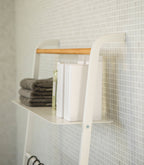 Leaning Storage Ladder With Shelf (63 H)  - Steel