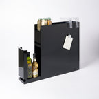 Two-Tier Sliding Drawer Seasoning Rack - Steel