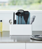 Utensil & Thin Cutting Board Holder - Steel