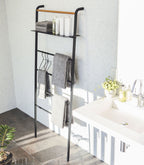 Leaning Storage Ladder With Shelf (63 H)  - Steel
