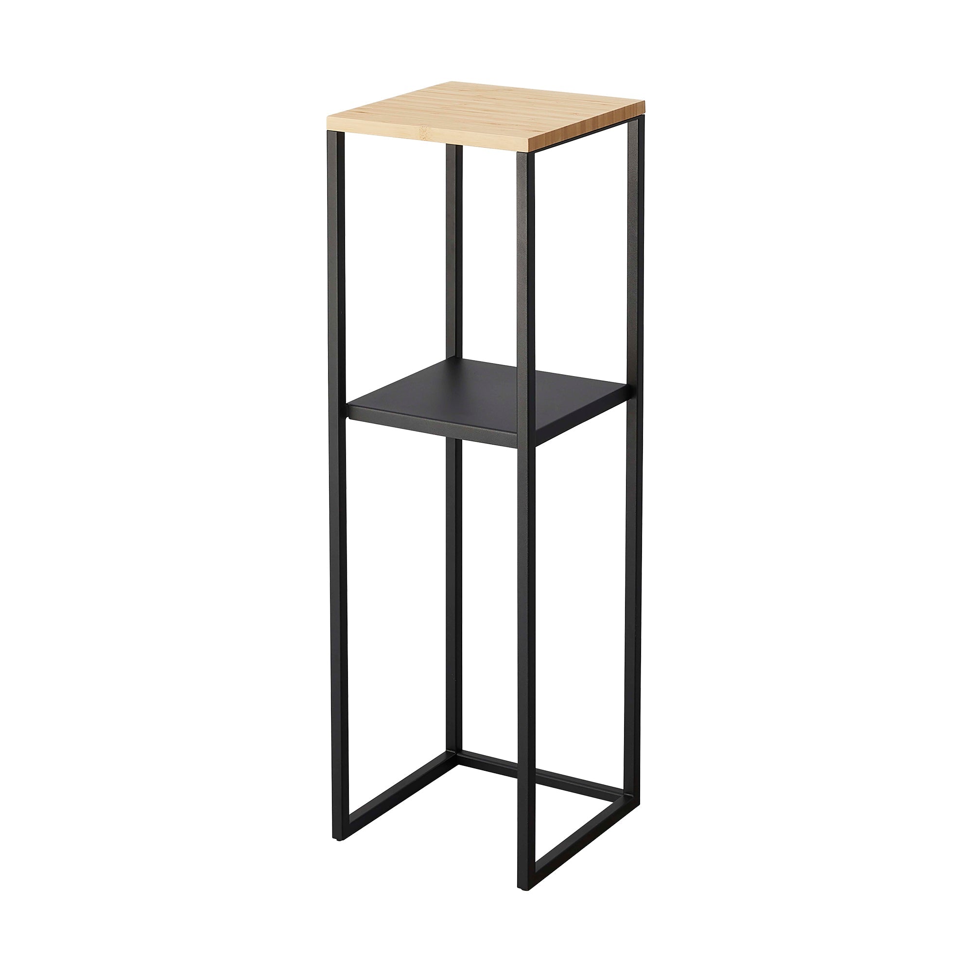 Two-Tier Display & Storage Shelf (31.5 H)  - Steel + Wood