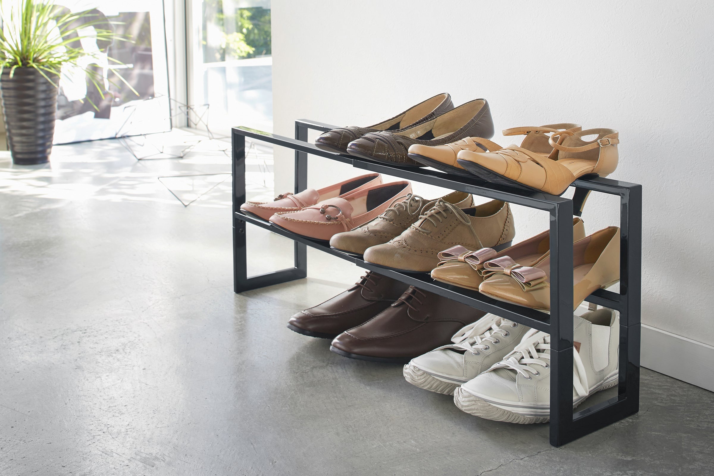 Two-Tier Expandable Shoe Rack (12 H)  - Steel
