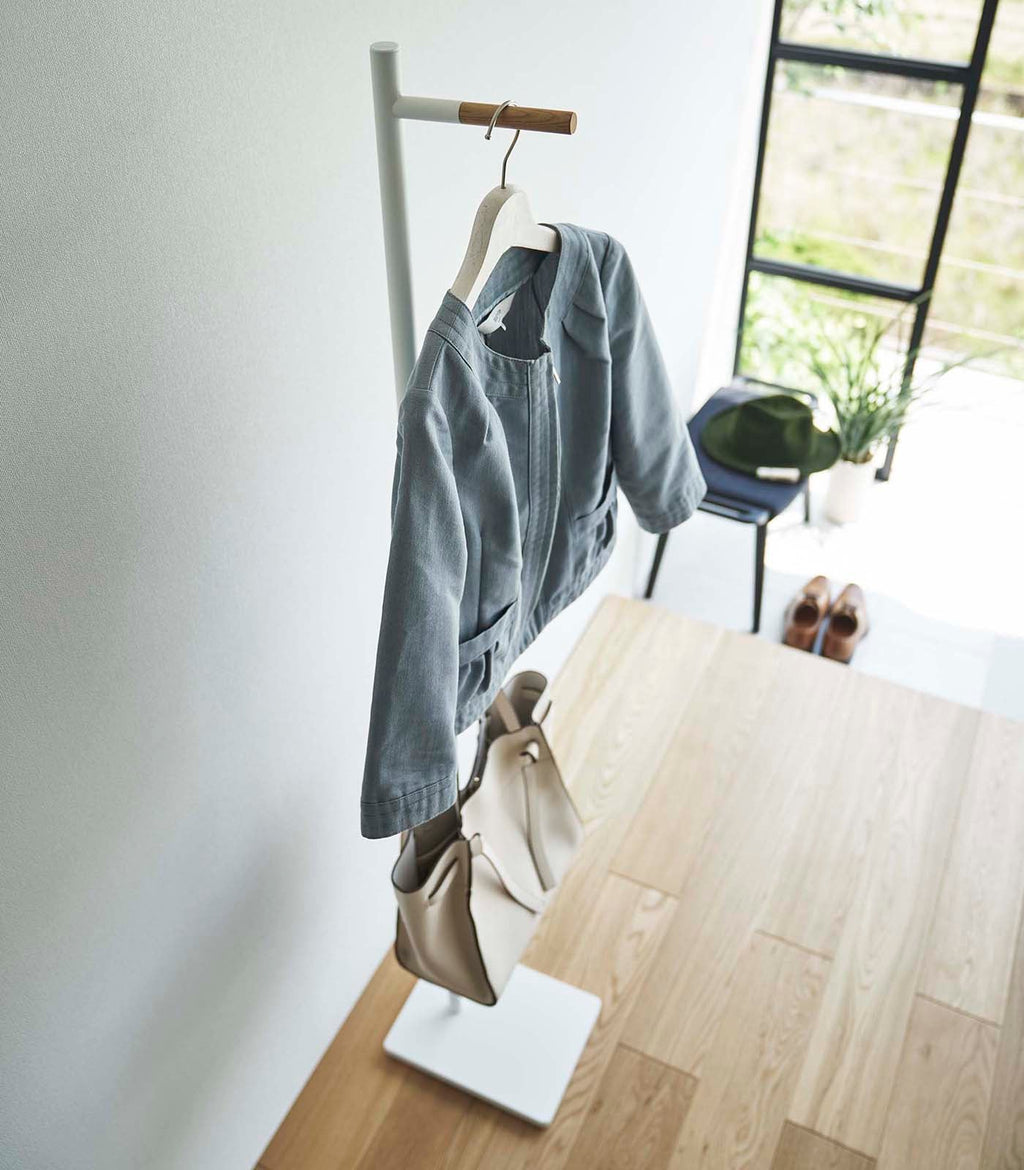 Coat Rack (63.98 H)  - Steel + Wood