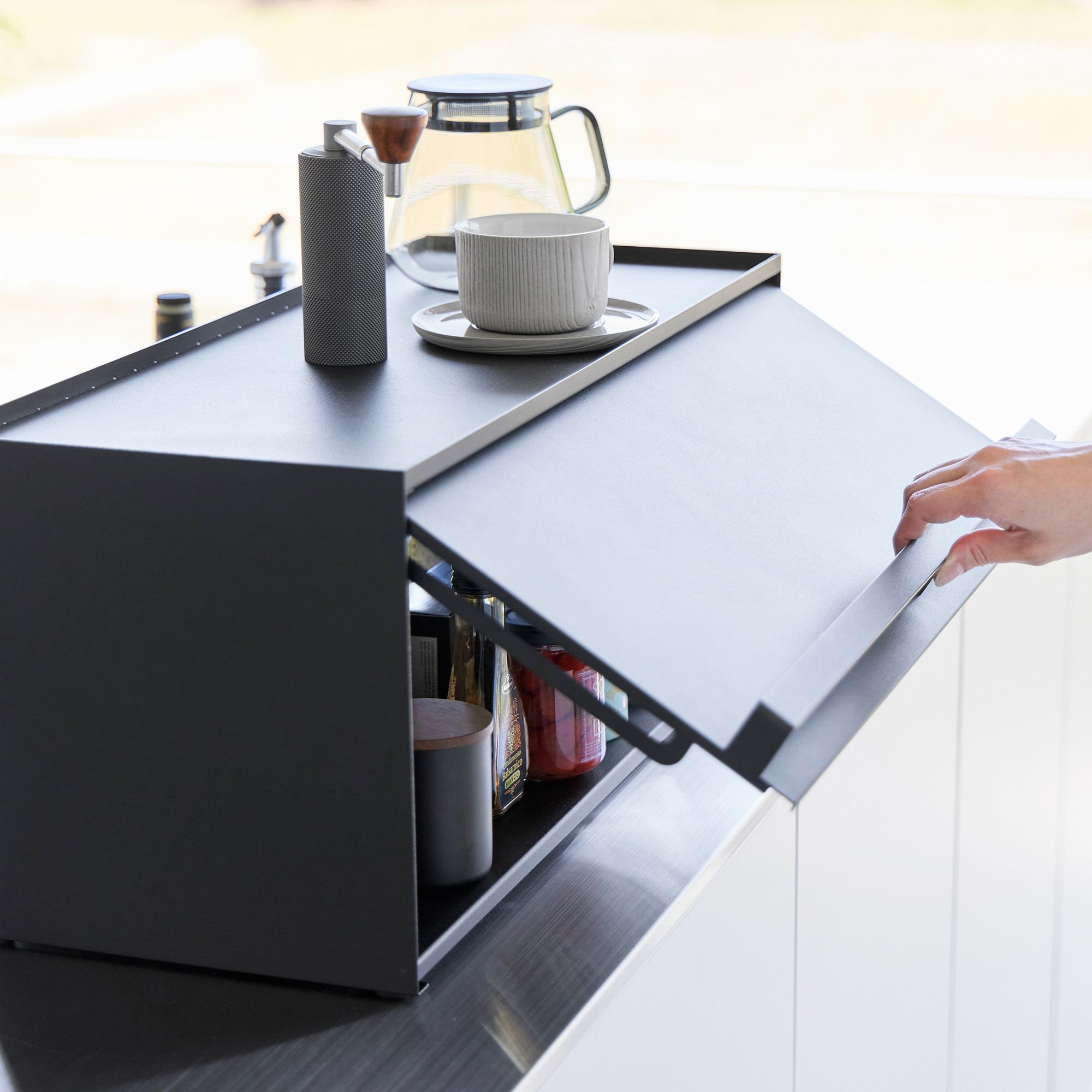 Open-Back Countertop Storage Rack - Steel