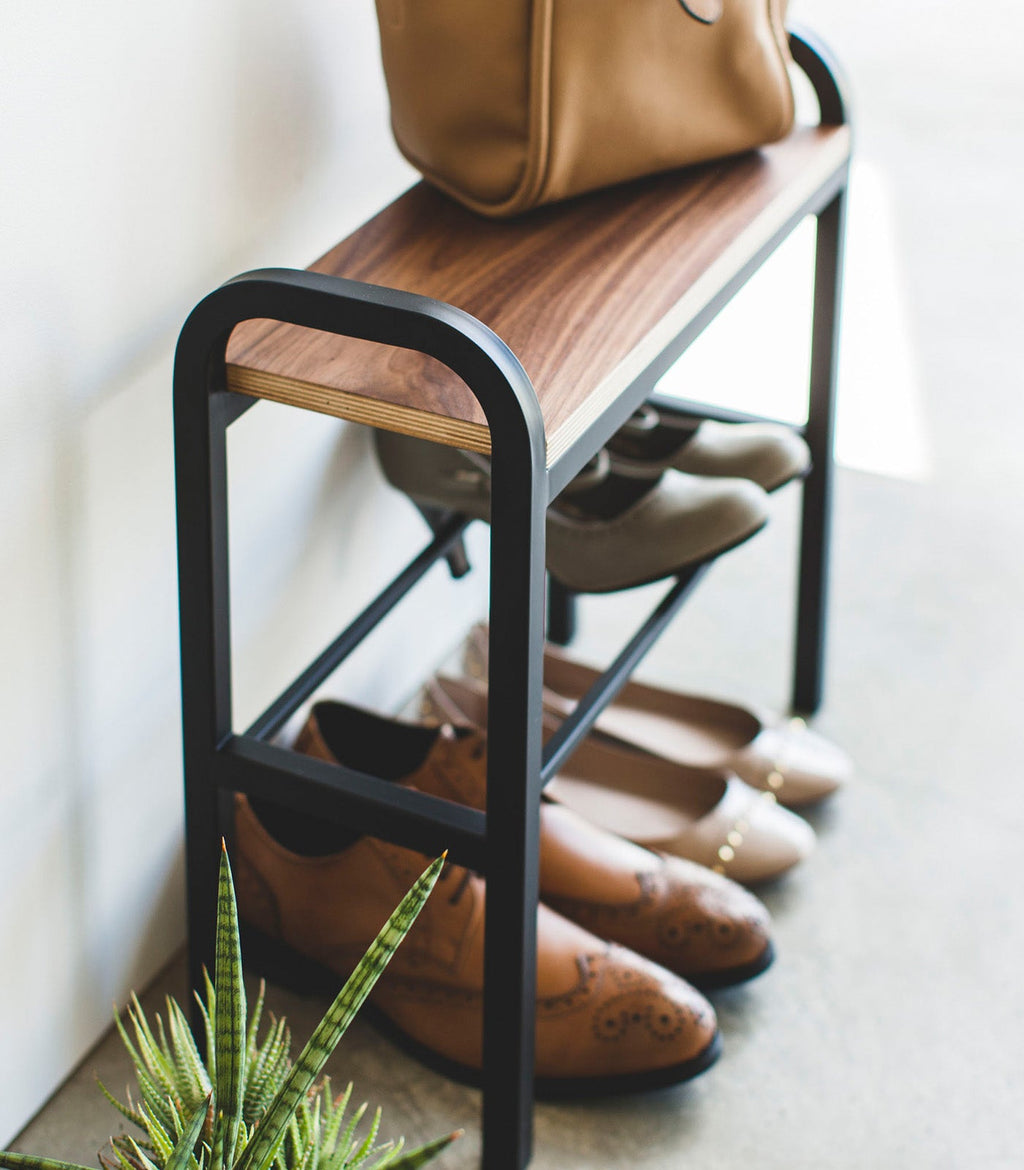 Shoe Organizer & Bench (18 H)  - Steel + Wood