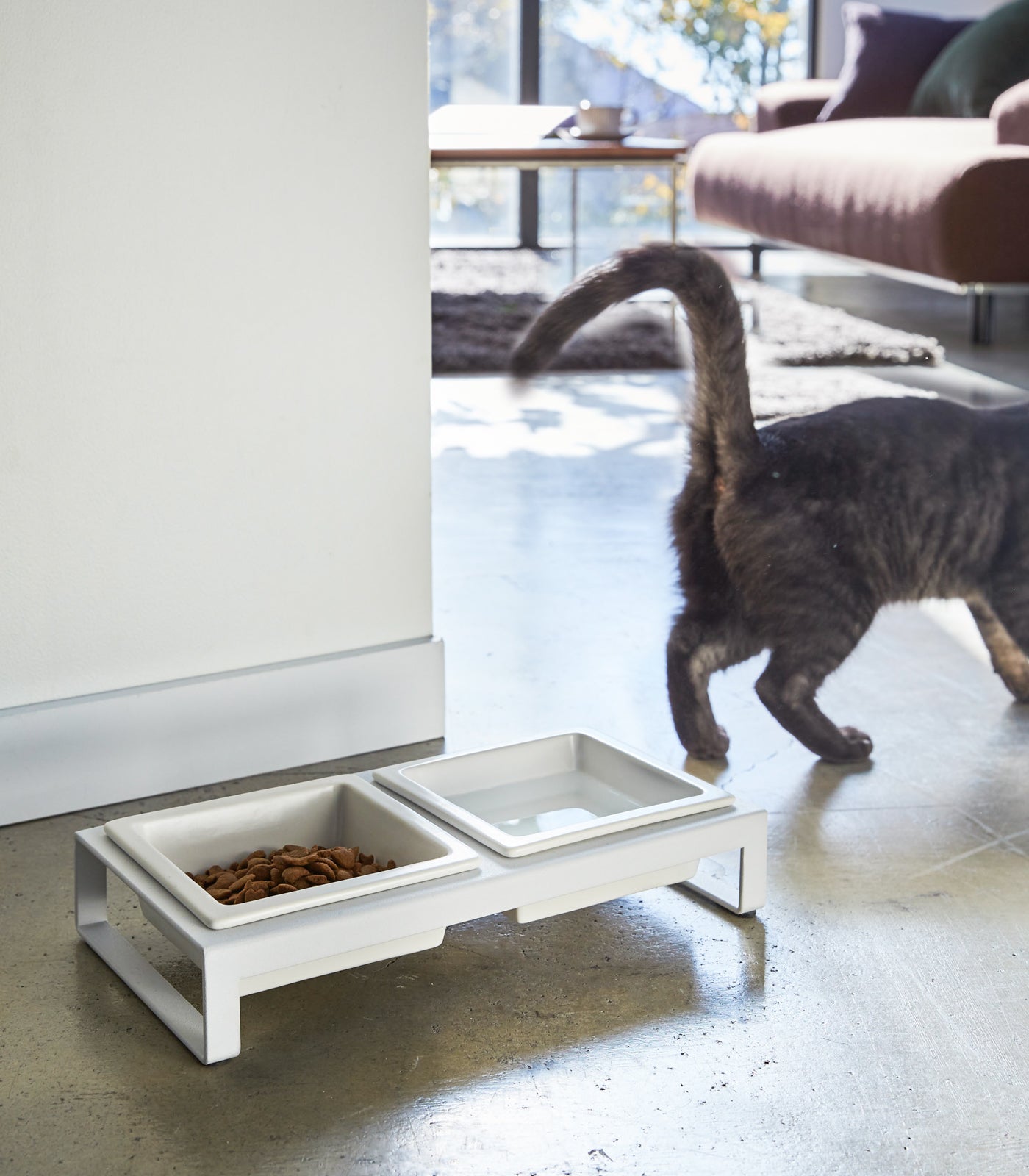 Pet Food Bowl - Steel + Ceramic