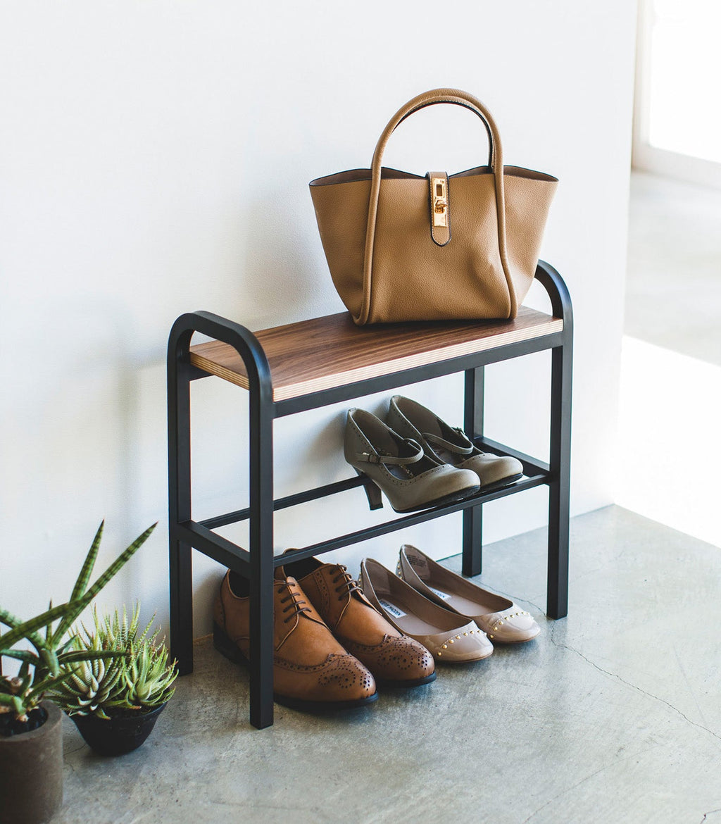 Shoe Organizer & Bench (18 H)  - Steel + Wood