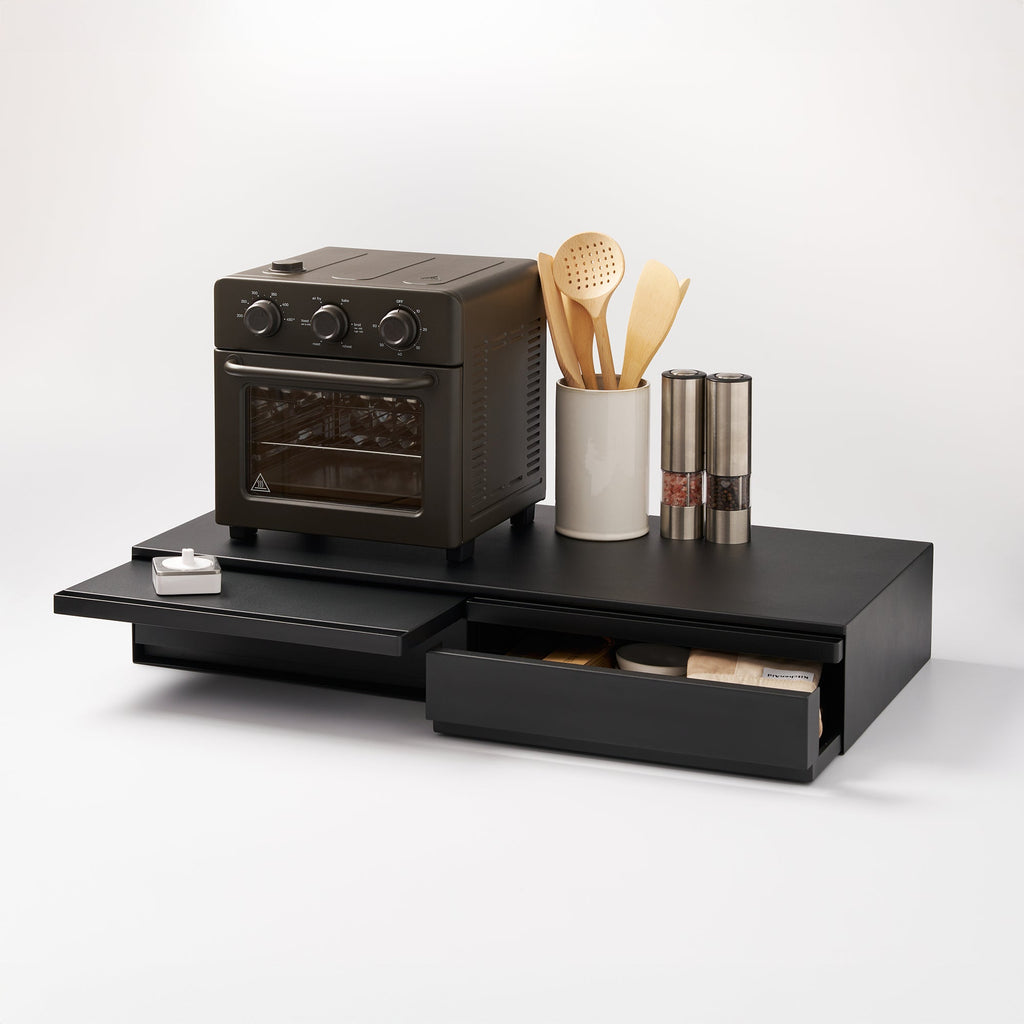 Countertop Drawer with Pull-Out Shelf - Wide - Steel