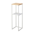 Two-Tier Display & Storage Shelf (31.5 H)  - Steel + Wood