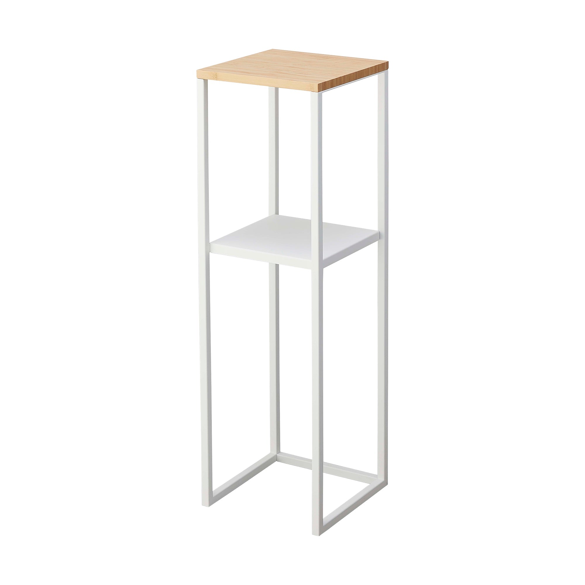 Two-Tier Display & Storage Shelf (31.5 H)  - Steel + Wood
