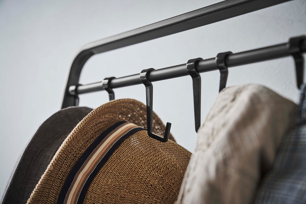 Coat Rack with Hat Storage (66 H)  - Steel + Wood
