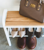 Shoe Organizer & Bench (18 H)  - Steel + Wood