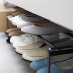 Two-Tier Rolling Shoe Rack (8 H)  - Steel