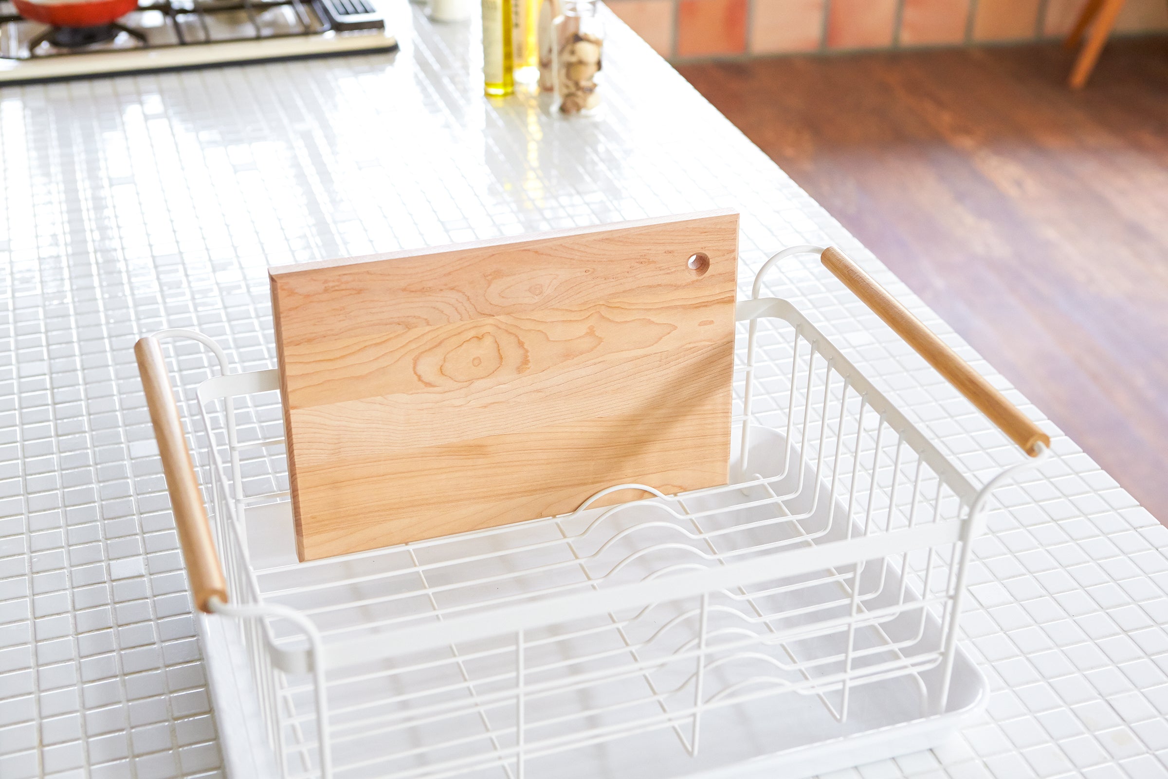 Dish Rack - Steel + Wood