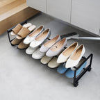 Two-Tier Rolling Shoe Rack (8 H)  - Steel